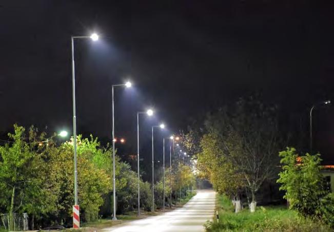 The public lighting system in the municipality was in crucial need of refurbishment: the installation was beyond its operational life, many light posts were without lamps and several sections of the