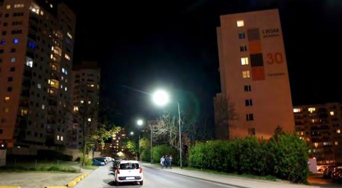 modernised. 44 lighting points were refurbished to energy efficient LED technology. Safety has been improved and energy savings have reached 47 %.