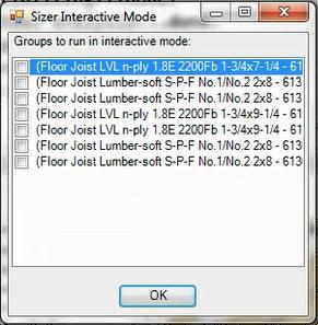 11 By clicking the Analyze button the data is sent to the analyses engine for design. For wood projects, a user can run this design process either in Silent Mode or Interactive Mode.