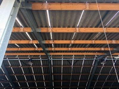 Through spaced sheeting in livestock buildings you can