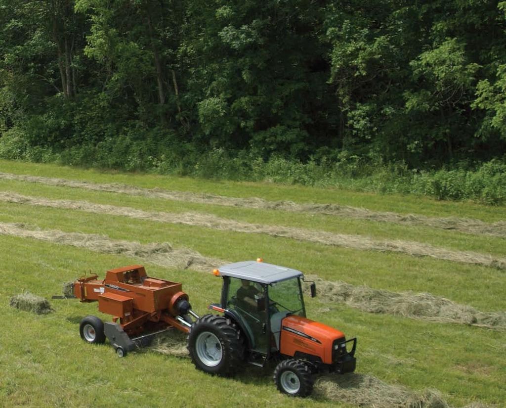 The standard bale chute kit is used to gently drop bales to the ground. The quarter turn bale chute kit allows bales to be dropped on their side so they can be picked up easily with a bale wagon.