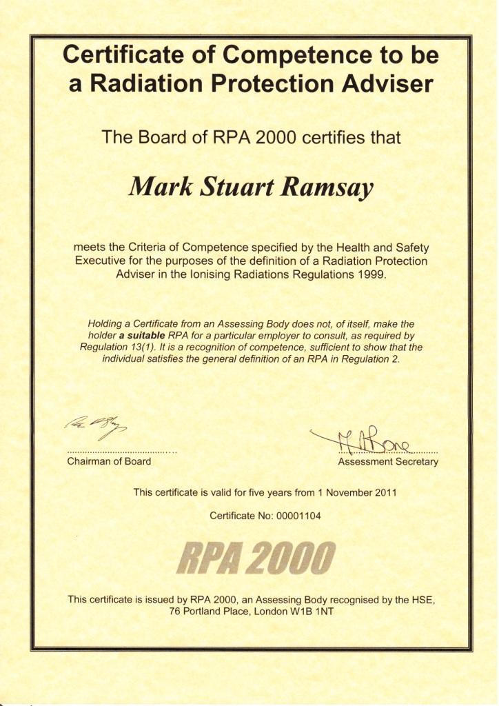 Mark Ramsay RPA2000