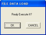 The screen that asks whether FILE DATA LOAD may be performed is displayed. Click the OK to perform.