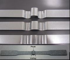Using this tool, a pre-formed wave can be created from a straight steel strip. Both one and two waves can be made with three different radii and various pre-form depths.