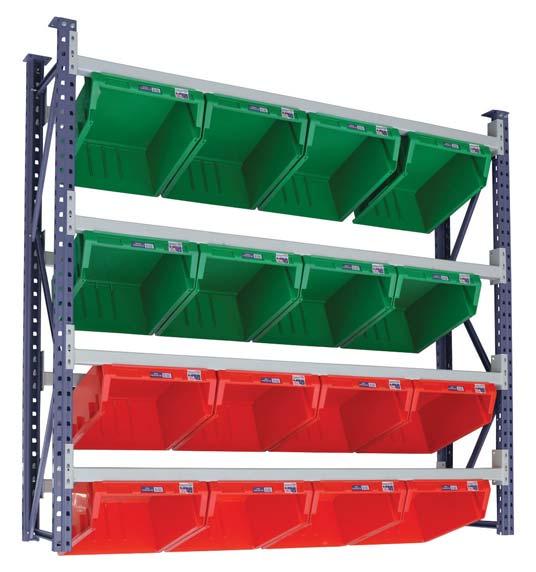 Bin Colours Available: (Please specify your preferred bin colour when placing your order) Green Red Yellow Black Blue Code Description Width Height 10424 Access Plastic Bin Rack *(includes 20 plastic
