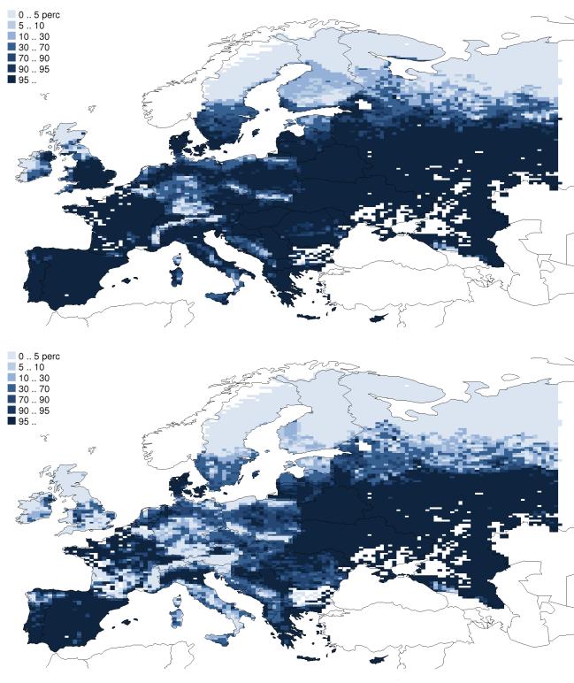 Eutrophication, all ecosystems Lower nitrogen deposition will not only benefit biodiversity in the protected Natura2000 estimates, but will bring benefits to all ecosystems in Europe (Figure 4.13).