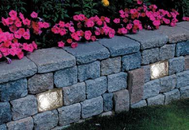 RETAINING WALL LIGHTING SYSTEMS Retaining wall lights are an effective way to create a safe environment and accent your landscape design.