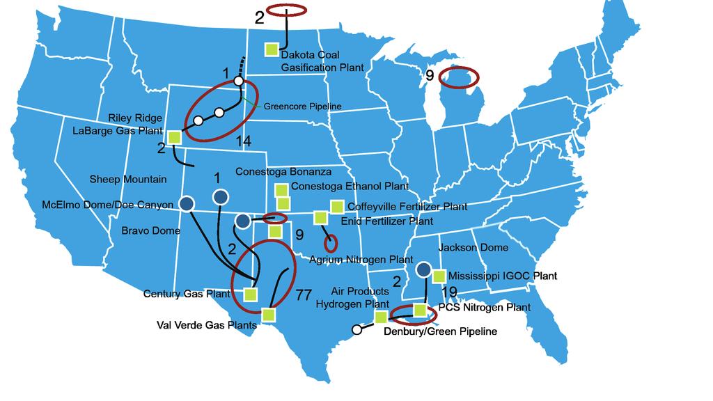 Figure 5: Current -EOR Operations & Infrastructure 10 139 Number of U.S. -EOR Projects Natural Source Industrial Source Pipeline Proposed Pipeline -EOR Region U.S. regions with large- scale pipeline systems currently in operation Miles of Pipeline Permian Basin (W.