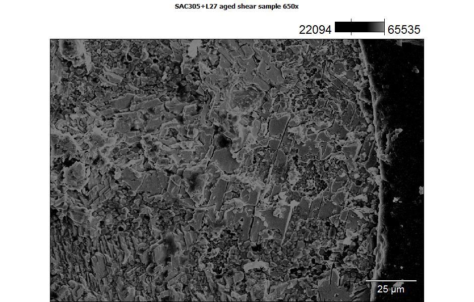 . Figure 25 - Low Magnification Image of L27+SAC305/Low Temp Profile/Aged Bi