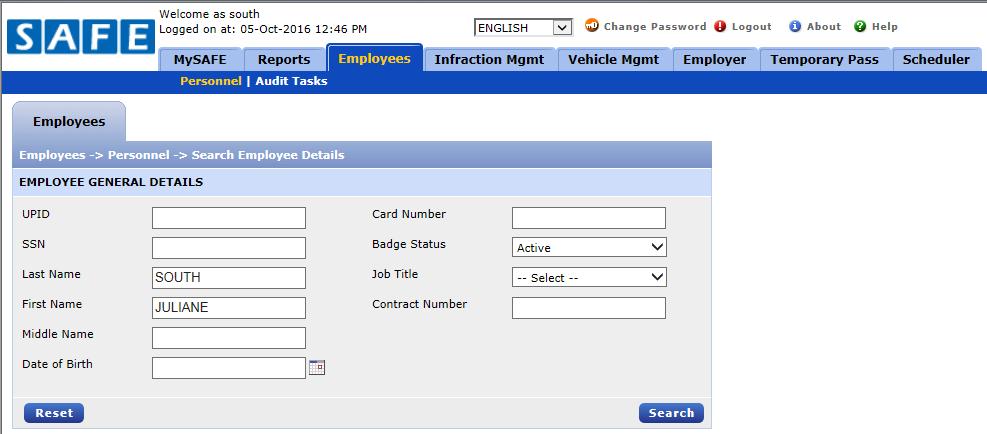 Suspend/Re-Instate Employee To Request Suspension of Employee Badge: 1 4 2 3 1. Select: Click on Employees Tab 2.