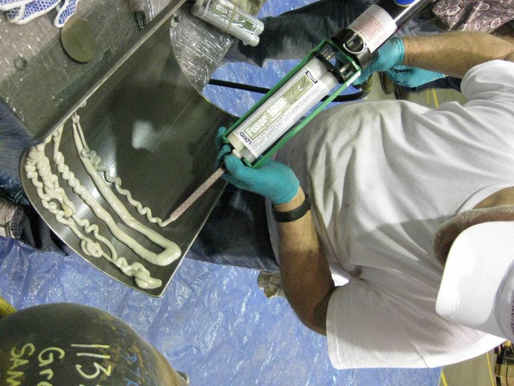 SES PN117847 Figure 7 Grinding of hard epoxy prior to applying