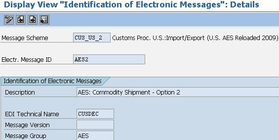 Make sure the electronic message ID (AES2) to the