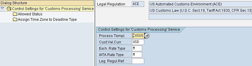41 8. Set up Process Flow for Customs Processing with AES In order to declare export goods with the US government electronic customs system, AES, you must define a process flow that allows you to