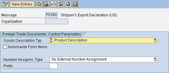 to create and print the Shippers Export Document.
