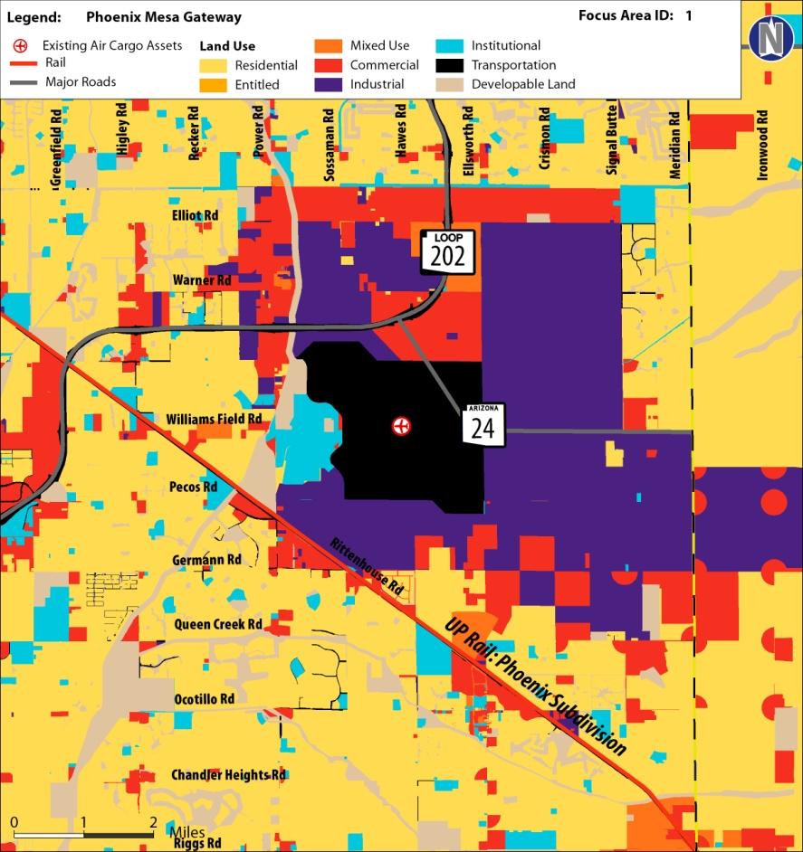 Figure 6-5 Phoenix Mesa Gateway Future Land Use Map 6.2.
