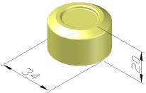 KG 1000 CAP 12 S Steel end cap for 1,2mm stainless steel or 007 KG