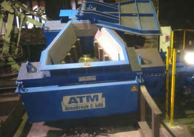 Unlike cutting, the breaking process works without knives. Raw material recycling ATM Cast iron breakers create regular part sizes, very important for shipping, handling and melting.