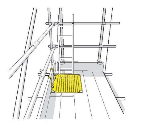 It is accepted that ladder access will be required from the working platform to table lifts, (gable end) scaffolds. 5.