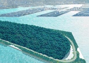 1-1) 1) Restore Tokyo s s beauty as a city of water and greenery 1 Umi-no no-mori (Sea forest) Creating a Sea Forest by planting trees on a landfill in Tokyo Bay Becomes the origin of a
