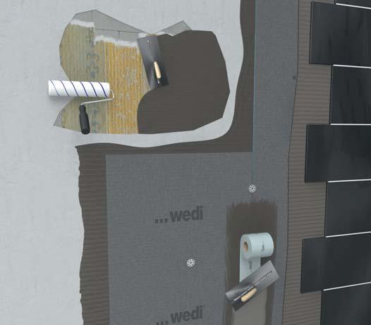wedi building board / building board Premium Wall applications Surfaces with low load capacity If the old substrates in rooms in need of renovation have only partial load-bearing capability (or none