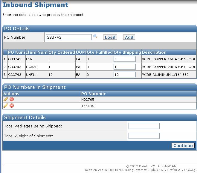 Wurth DMB Supply Shipment Using the Wurth DMB Supply Shipment menu option will allow you to obtain the carrier and print a Bill of Lading for the given shipment in one step.