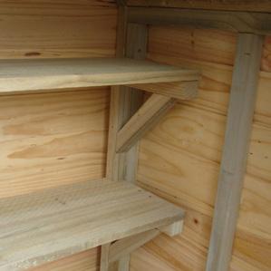 3 shelves each 1200mm as standard Karaka colour roof steel can be