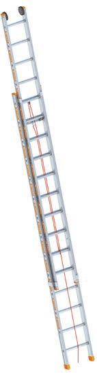 Single ladders Rope extension ladder TOPIC 1037 For great heights. Always achieve the right working height thanks to rung-by-rung extension.
