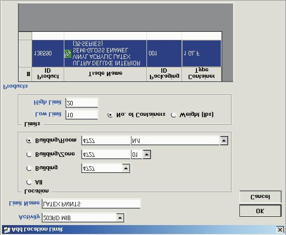 Products Menu and fill in the Trade Name and Container Type. Container Type includes a description of the size, measure, and container code (e.g.