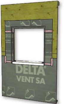 Install DELTA -VENT SA membrane at head of rough opening.