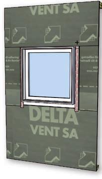 edges of DELTA -VENT SA to ensure airtightness.