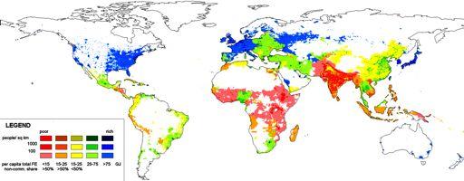 Mapping Energy Access Final energy access (non-commercial share) in relation to population density Billions of
