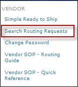 Search for your routing request using your Russell Stover PO Number. After a PO number is entered a results screen will be displayed.