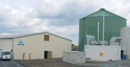 fermenters, extruder technology and external desulphurisation Krempin biogas plant,  500 kw electric power