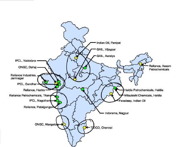 Petroleum, Chemicals and Petrochemicals Investment Region: (PCPIR) Map 3: Location of Dahej PCPIR in Gujarat Dahej has