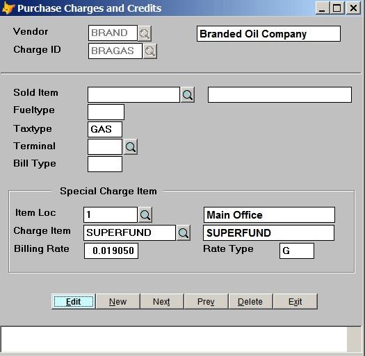 Create an Automatic Purchase Charge The purchase charge screen allows you to define any purchase charges that can be automatically