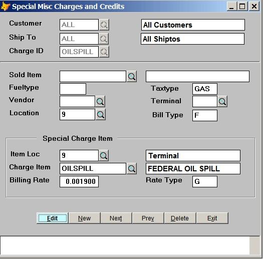 Calculate Other Special Charges Automatically Create Charge for One Customer or All Though you can define a special charge by customer, you can also define one for ALL customers.
