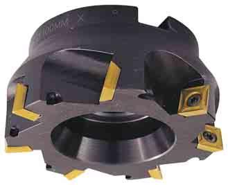 Indexable Milling Cutters 139 INDEXABLE MILLING CUTTERS 4 Square Milling Cutters Has centre screw clamping for improved chip evacuation and utilises square inserts for the added economy of the extra
