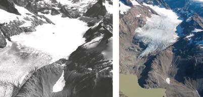 Cascade Glacier, WA 1960 and 2004 (NAS, 2008) *Percentages