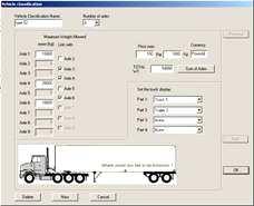 Additional information concerning each weighing can be easily entered using the drop down boxes. For Single Axle Weighbridges, the individual axle weights are also recorded.