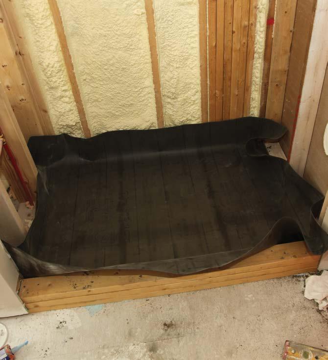 Measure, Cut, and Fit the Membrane Use a waterproofing membrane specifically meant for shower floors.