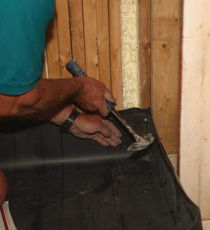 When measuring the membrane, be sure there s enough to go up the walls at least 2 inches above the threshold