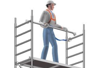 3. MEASURES TO PREVENT FALLS Preventing falls during assembly, modification or dismantling of the rolling tower General Suitable measures to prevent falls must be taken during