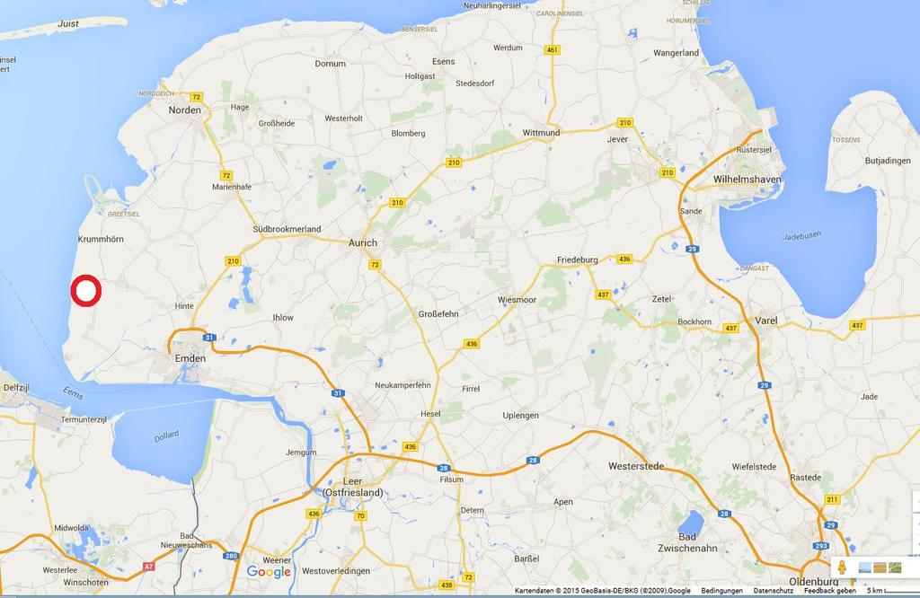 East Frisia Coastal region: arable farms, tourism In the middle: