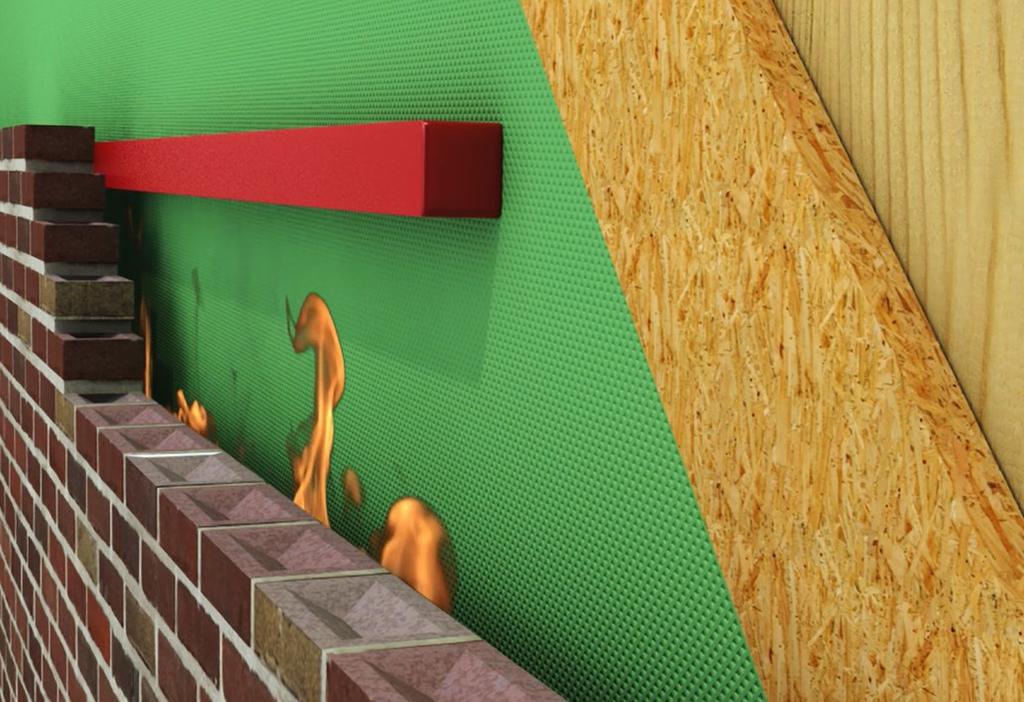 expand freely in a fire situation In a fire situation, the Cavity Fire Barrier on a Roll will expand across the cavity to restrict the spread of fire & smoke in the cavity