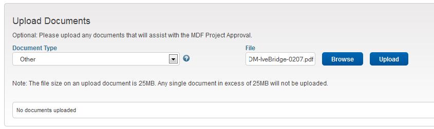 Posting Collateral to the MDF Tool All uploads of documents for review requires use of the Online MDF tool. 1. Click the Login to MDF Tool button in the co-marketing website. 2.