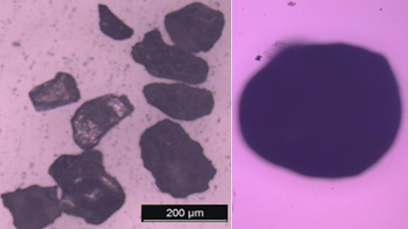 Figure 1: View of the olivine and sinter ball pellets Figure 2: View of the external surface of a Reference specimen, before the shot blasting process Figure 3: View of the external surface of an