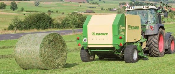 All wrapped up for tight bales KRONE Round Pack round balers are available with either double twine tying or net wrap.