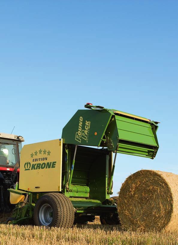 Round Pack Perfect in silage, hay and straw Completely enclosed bale chamber with a continuously rotating chain & slat elevator: outstanding performance in silage, hay and straw bale always turns