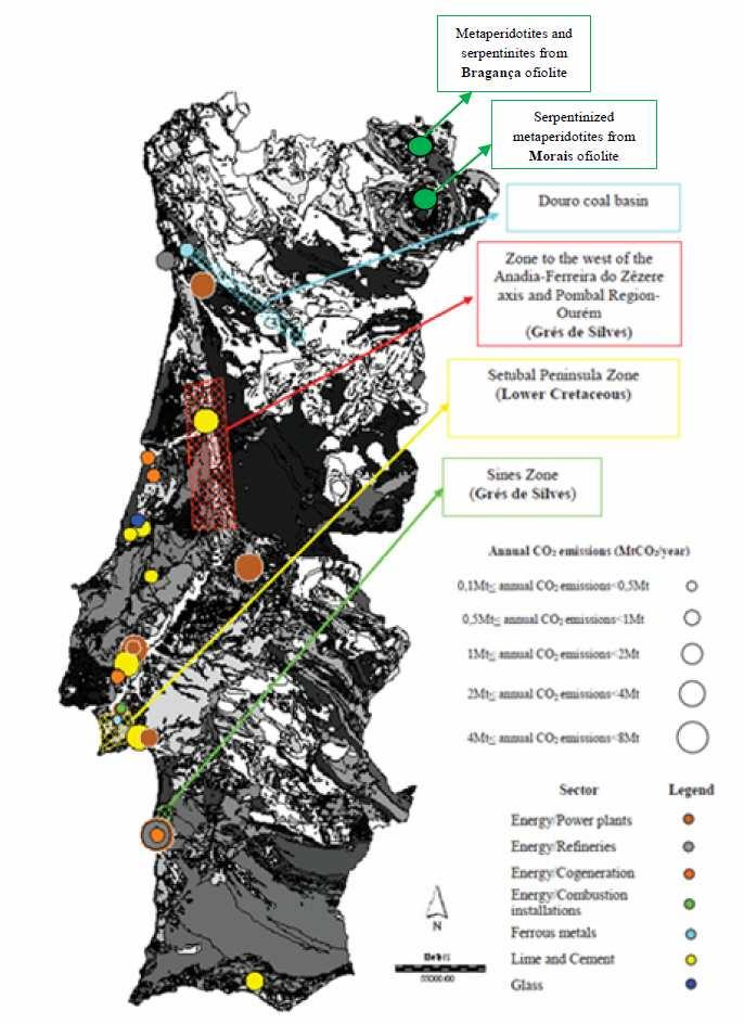 Portugal s interest in CO 2 mineralisation CO 2 emissions ~ 65 Mt/a Large mineralisation resources; Bragança area resources can fix a lot of CO 2 Seismic activity in