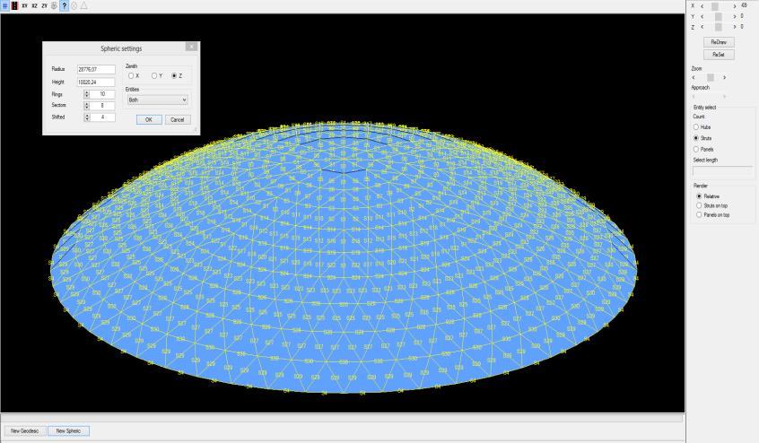 ATECO DOME FRAME MODELLING ATECO TANK GEODESIC DOME ROOF DESIGN PHASES ADFM is intended as a serious design tool for architects, engineers, and designers of geodesic structures including domes.